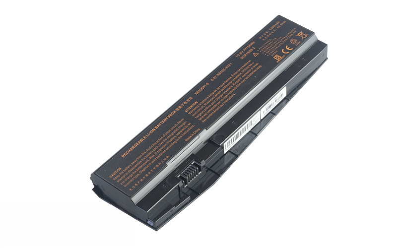 N850BAT-6 6-87-N850S-4U41 Battery for Gigabyte Sabre 15 Clevo N850HN N850HK (10.8V 56Wh 6-Cell） – Front view top 45° angle