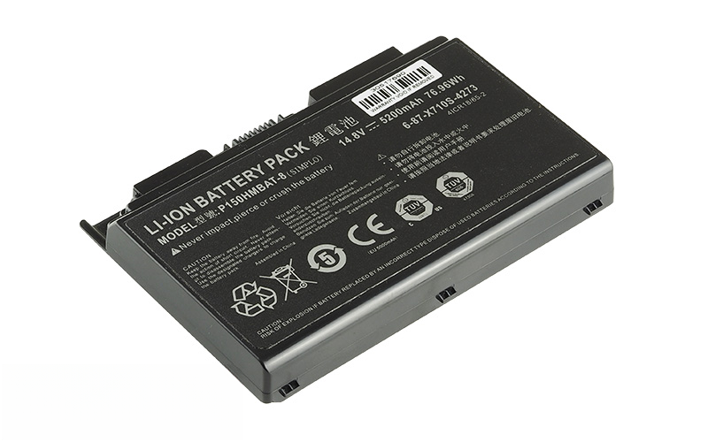 P150HMBAT-8 6-87-X710S-4273 battery for Clevo P170HM P150SM – Front view top 45° angle