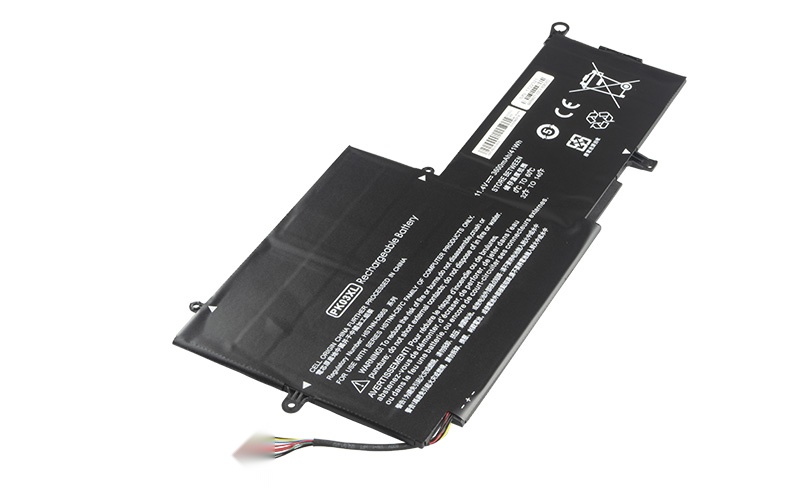 PK03XL HSTNN-DB6S Battery for HP Spectre Pro X360 G1 G2 13-4115TU 13-4003DX 13-4114TU (11.4V 41Wh 3-Cell Li-Poly) – Front view top 45° angle
