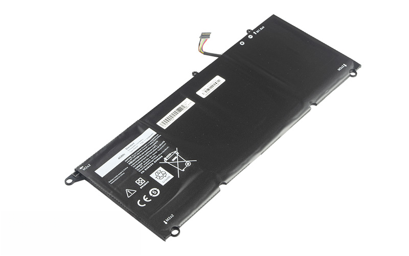 PW23Y Battery for Dell XPS 13 9360 (7.6V 41Wh 4-Cell Li-Poly) – Front view top 45° angle