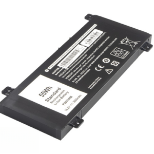 PWKWM 063K70 0M6WKR Battery for Dell Inspiron 14 7466 7467 (15.2V 55Wh 4-Cell Li-Poly) – Front view top 45° angle