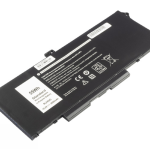 RJ40G M033W 1K2CF Battery for Dell Latitude 5420 5520 Precision 3560 (15.2V 55Wh 4-Cell Li-Poly) – Front view top 45° angle