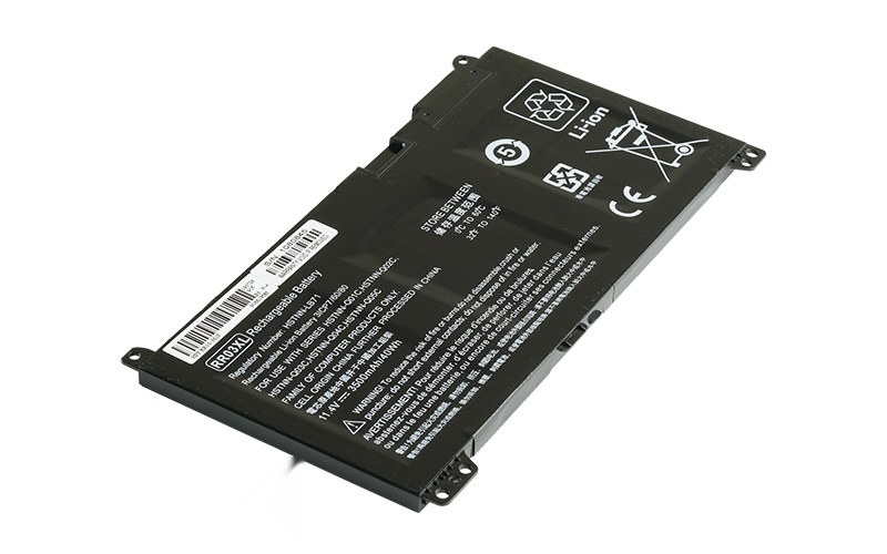 RR03XL Battery for HP ProBook 430 G4 440 G4 450 G4 (11.4V 39Wh 3-Cell Li-Poly) – Front view top 45° angle