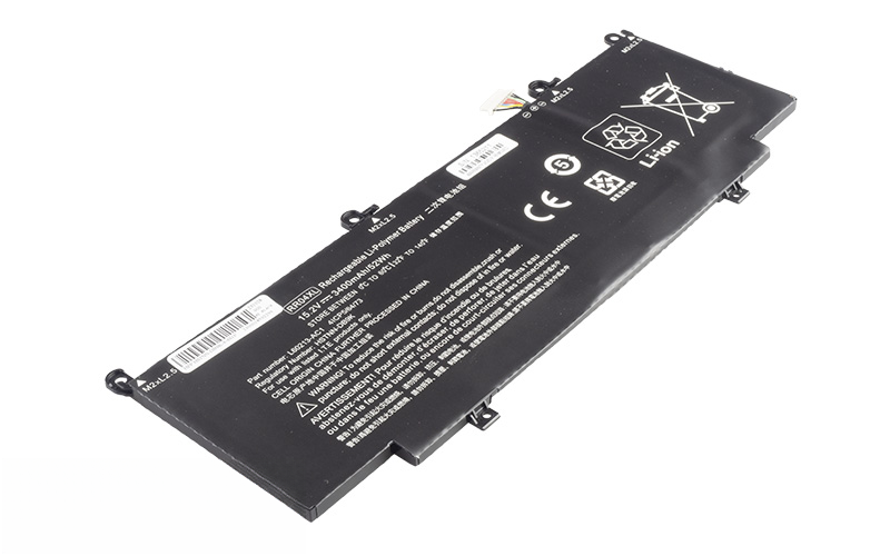 RR04XL HSTNN-DB9K Battery for HP Spectre X360 13-AW (15.2V 52Wh 4-Cell Li-Poly) – Front view top 45° angle