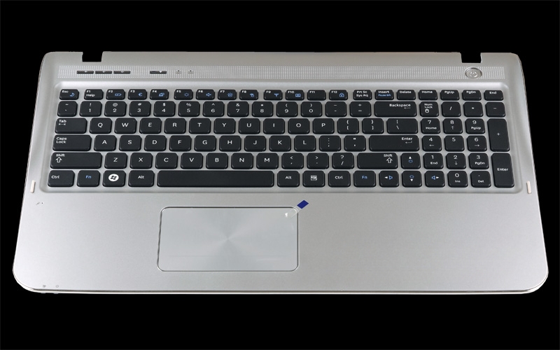 Samsung NP-SF510 Keyboard (with upper casing and mouse assembly) (P/N: 9Z.N5QSN.A01) – Front view – keys & layout