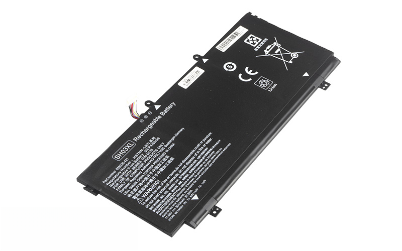 SH03XL HSTNN-LB7L 859026-421 859356-855 Battery for HP Spectre X360 Spectre 13-W021TU 13-AC015TU 13-AC033DX (11.55V 49Wh 3-Cell Li-Polymer) – Front view top 45° angle