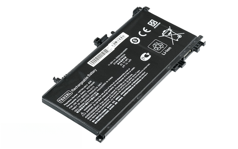 TE03 TE03XL 849910-850 905277-001 HSTNN-UB7A Battery for HP Omen 15-ax015TX 15-ax212TX Pavilion 15-bc011TX (11.55V 39Wh) – Front view top 45° angle