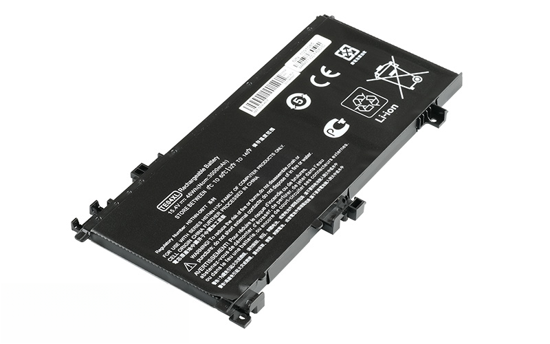 TE04XL HSTNN-DB7T905277-855 Battery for HP Omen 15-ax217TX 15-ax239TX Pavilion 15-bc215TX (15.4V 43Wh 4-Cell Li-Poly) – Front view top 45° angle
