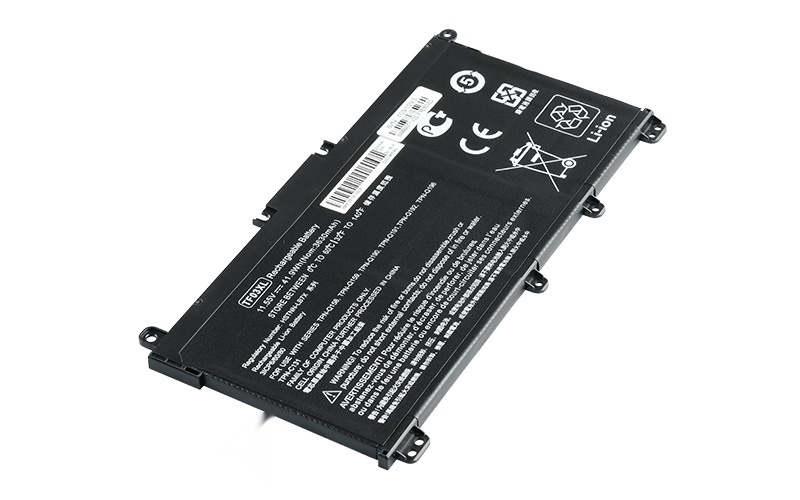 TF03XL HSTNN-IB7Y 920070-855 Battery for HP Pavilion 14-bf115TX 15-cc720TX 15-cd029AX (11.55V 39Wh 3-Cell Li-Poly) – Front view top 45° angle
