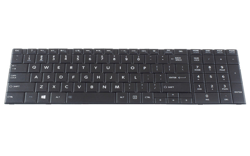 Toshiba Satellite C50 C50D Keyboard (P/N: 9Z.N7TSV.021 6037B0068102) – Front view – keys & layout