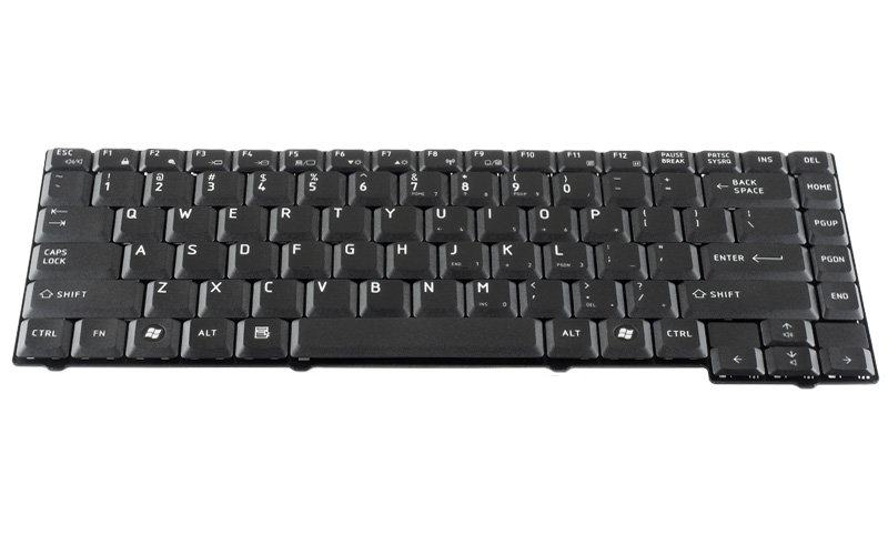 Toshiba Satellite L40 L45 Keyboard - Refurbished – Front view – keys & layout