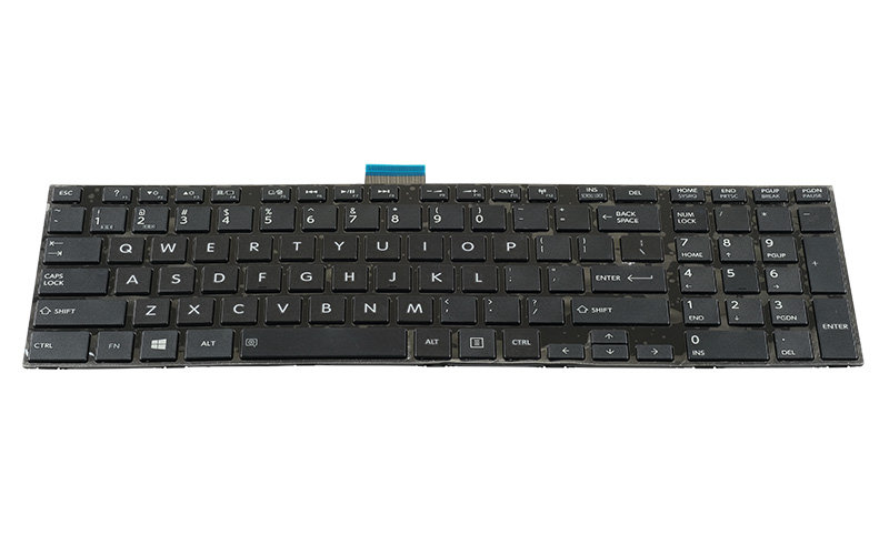 Toshiba Satellite L50-A0329 Keyboard – Front view – keys & layout