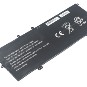 VGP-BPS40 Battery for Sony SVF15N2S2E SVF15N17ST SVF14N190X (14.8V 47Wh 4-Cell Li-Poly) – Front view top 45° angle