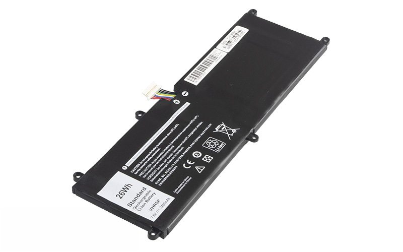 VHR5P 0RFH3V Battery for Dell Latitude 11 5175 5179 (7.6V 19Wh 2-Cell Li-Polymer) – Front view top 45° angle