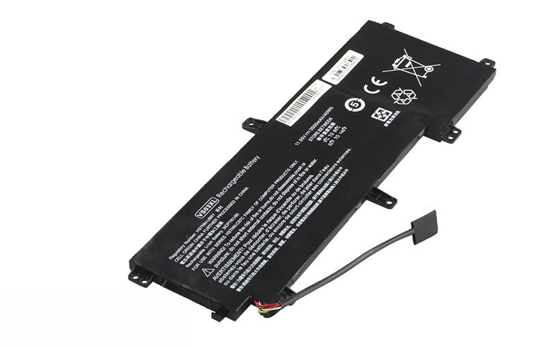 VS03XL 849047-541 849313-850 Battery for HP Envy 15-as101ng 15-as024tu 15-as108tu 15-as091ms (11.55V 48Wh 3-Cell Li-Polymer) – Front view top 45° angle