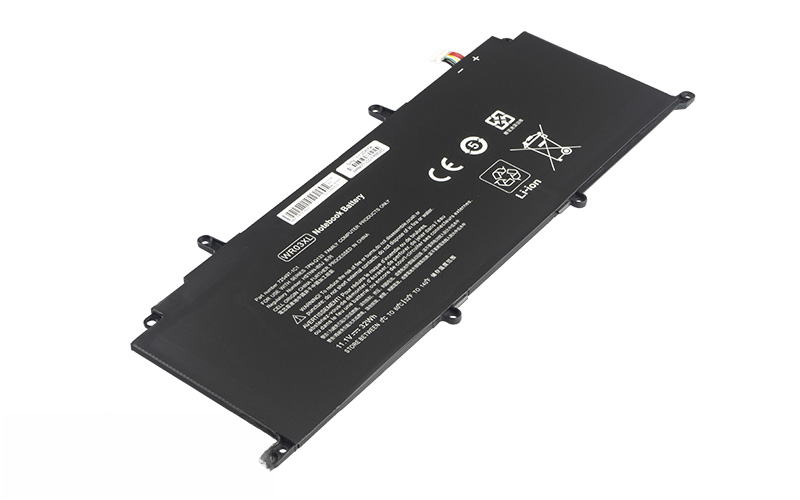WR03XL HSTNN-IB5J Battery for HP Split 13-m000 X2 (11.1V 33Wh 3-Cell Li-Poly) – Front view top 45° angle