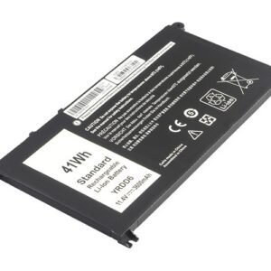 YRDD6 01VX1H 0VM732 0FDRHM Battery for Dell Inspiron 14 5493 5498 15 5590 5591 5593 5598 (11.4V 41Wh 3-Cell Li-Poly) – Front view top 45° angle